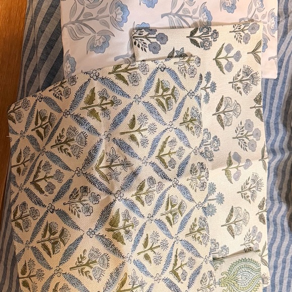 Floral block print pillow cover covers set of 4 - Picture 1 of 5